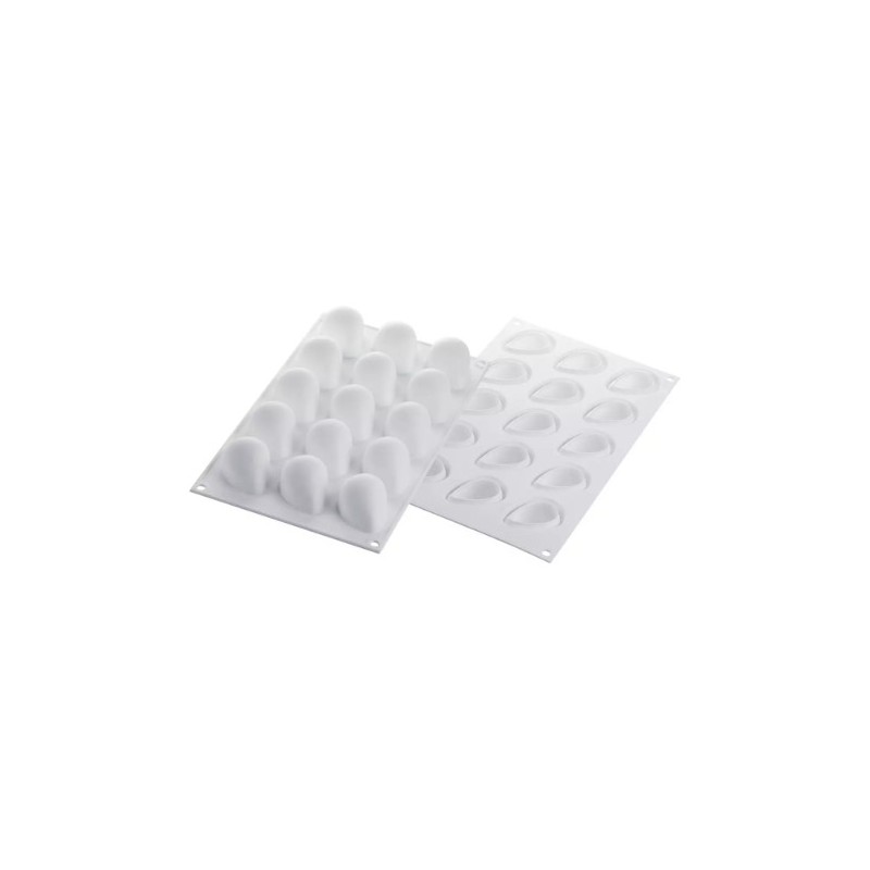 PLAQUE SILICONE 300X175 - 15 mini fraises 48x34xht33 mm - 30ml