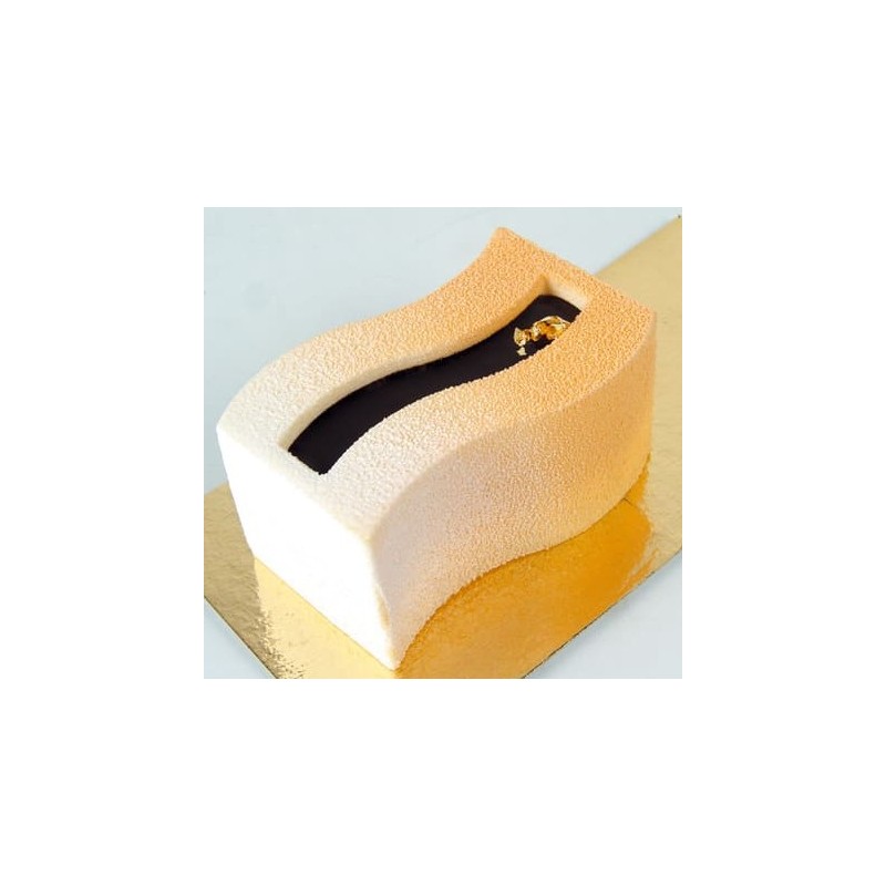 PLAQUE SILICONE 600X400 - 25 rectangles vagues 80x45xht40 mm - 130ml