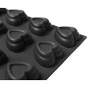 PLAQUE SILICONE 600X400 - 24 cœurs love 78x77xht34 mm - 110ml