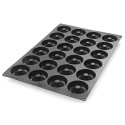 PLAQUE SILICONE 600X400 - 24 donuts Ø 85xht29 mm - 133ml