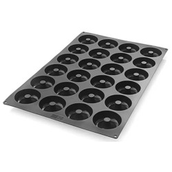 PLAQUE SILICONE 600X400 - 24 donuts Ø 85xht29 mm - 133ml