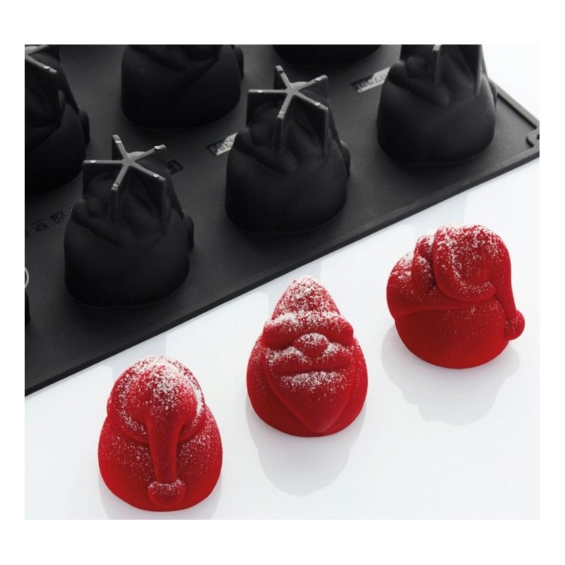PLAQUE SILICONE 400X300 - 12 santa clauss 60x62xht70 mm - 128ml
