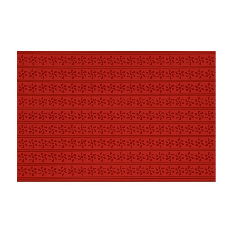 PLAQUE RELIEF SILICONE 560X390 - Motif fleurs 30 mm