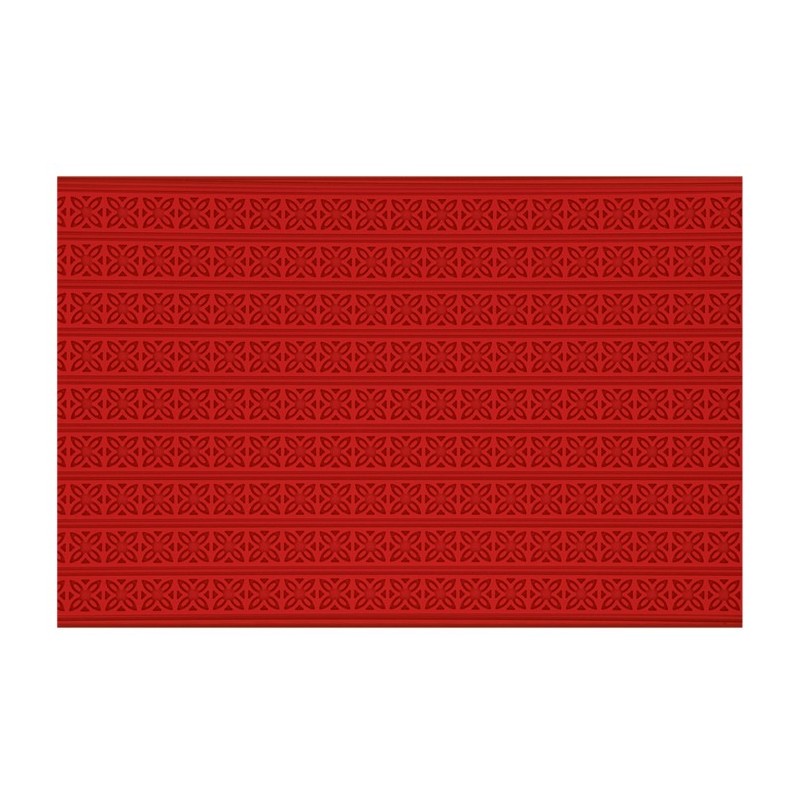 PLAQUE RELIEF SILICONE 560X390 - Motif fleurs carrées 30 mm