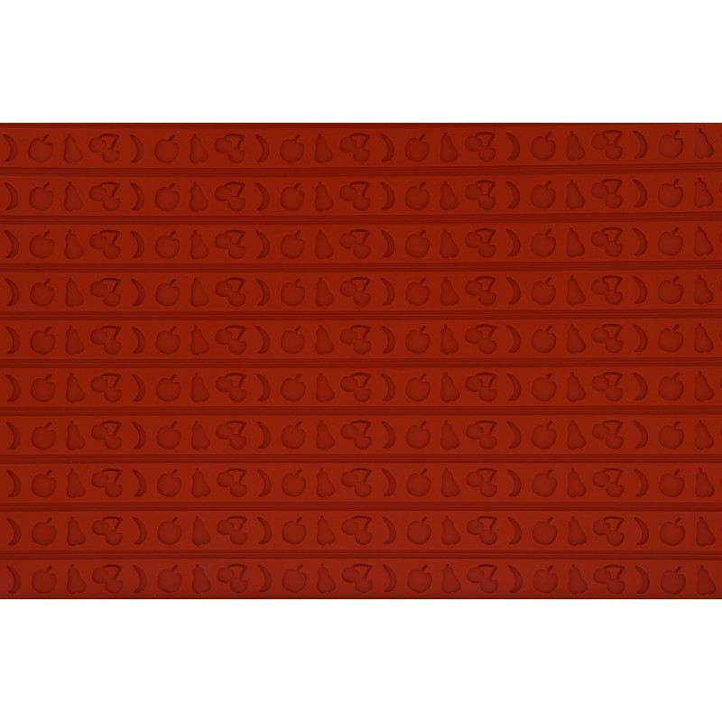 PLAQUE RELIEF SILICONE 560X390 - Motif fruits 30 mm