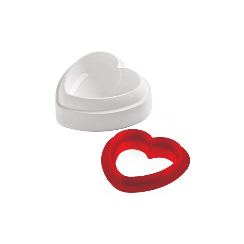 KIT MOULE SILICONE - 1 cœur bombé amore 142x137xht50 mm - 600ml