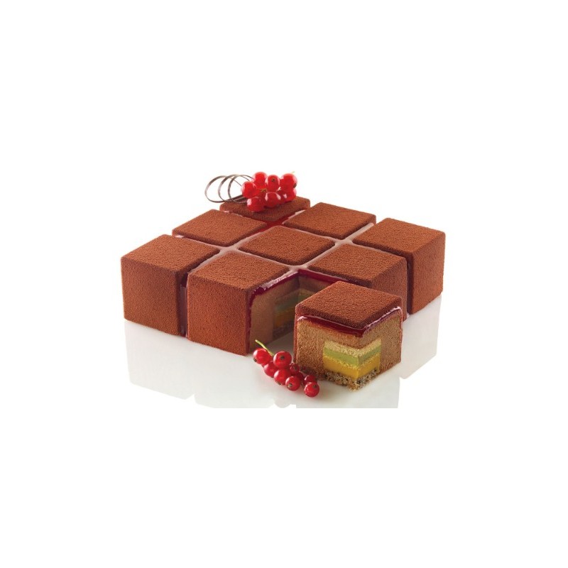 MOULE SILICONE - 1 carré cubik 172x172xht50 mm - 1.4L