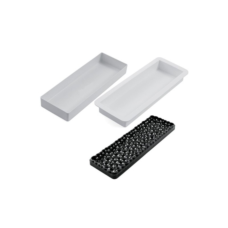 MOULE SILICONE - 1 milles bulles 300x100xht36 mm - 1300ml