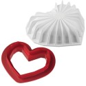 KIT MOULE SILICONE - 1 cœur origami 150x135xht55 mm - 600ml