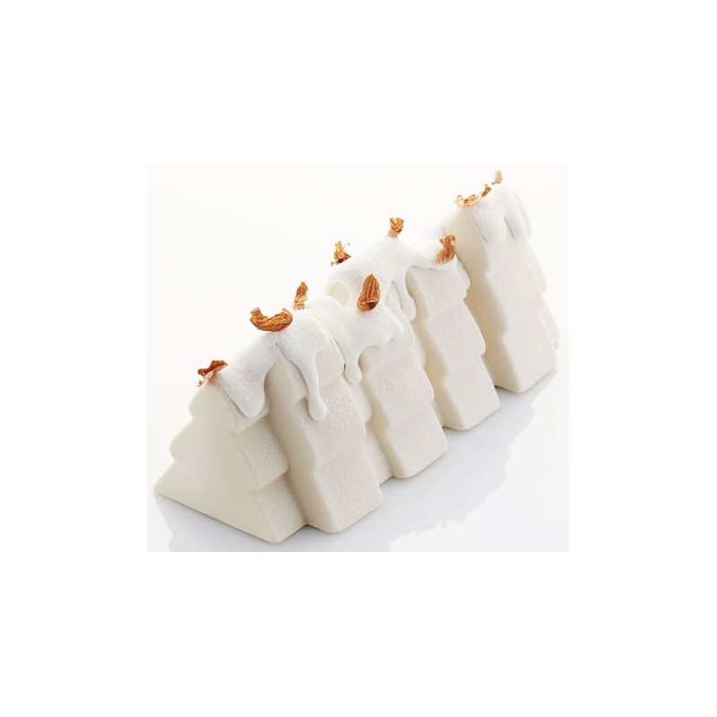 MOULE SILICONE BUCHE - Décor forêt 250x97xht95 mm - 1065ml