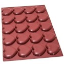 PLAQUE SILICONE 600X400 - 20 coeurs 102x96xht17.8 - 110ml