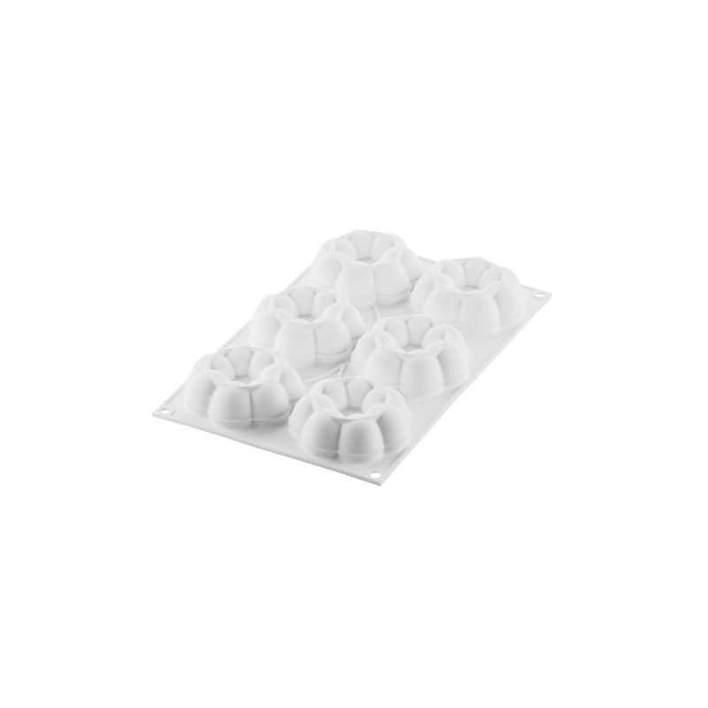 PLAQUE SILICONE 300X175 - 6 couronnes de truffes Ø 82xht29 mm - 92ml