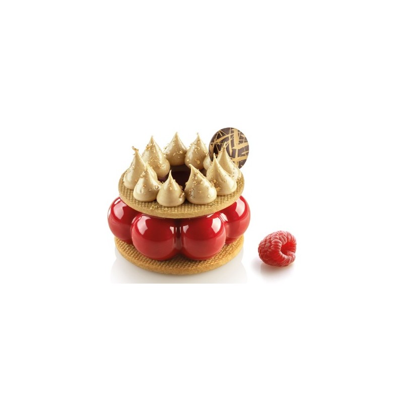 PLAQUE SILICONE 300X175 - 6 couronnes de truffes Ø 82xht29 mm - 92ml