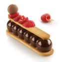 PLAQUE SILICONE 300X175 - 8 truffles éclairs 130x30.5xht27.5 mm - 75m