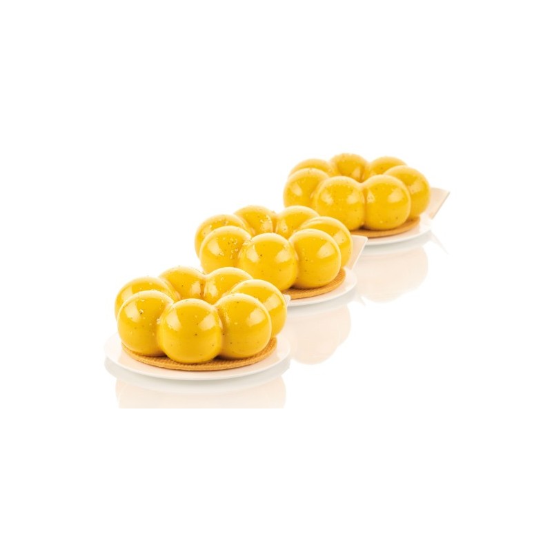 PLAQUE SILICONE 300X175 - 6 couronnes de truffes Ø 82xht29 mm - 92ml