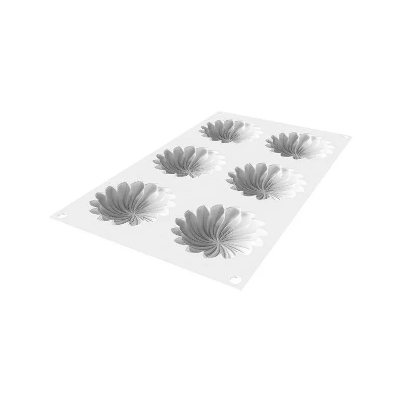 PLAQUE SILICONE 300X175 - 6 mini saint honoré Ø 76xht15.5 mm - 40ml