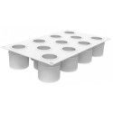 PLAQUE SILICONE 300X175 - 11 cylindres bombés Ø 50xht55 mm - 100ml
