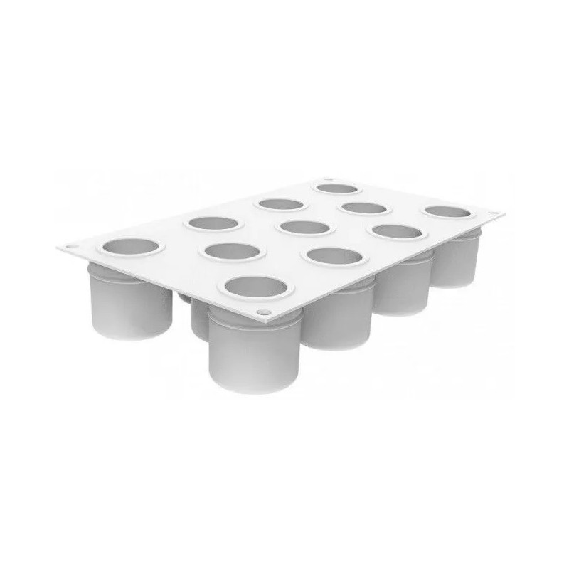 PLAQUE SILICONE 300X175 - 11 cylindres bombés Ø 50xht55 mm - 100ml