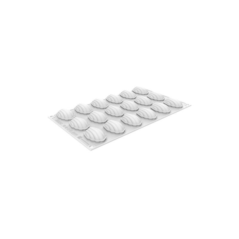 PLAQUE SILICONE 300X175 - 18 madeleines 44.5x32.5xht16 mm - 13ml