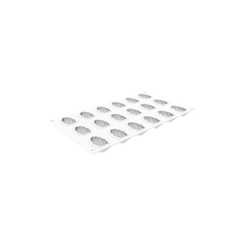 PLAQUE SILICONE 300X175 - 18 madeleines 44.5x32.5xht16 mm - 13ml