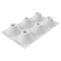 PLAQUE SILICONE 300X175 - 6 volcans vesuvio Ø 80xht40 mm - 85ml