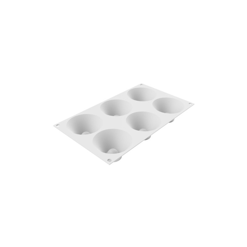 PLAQUE SILICONE 300X175 - 6 volcans vesuvio Ø 80xht40 mm - 85ml