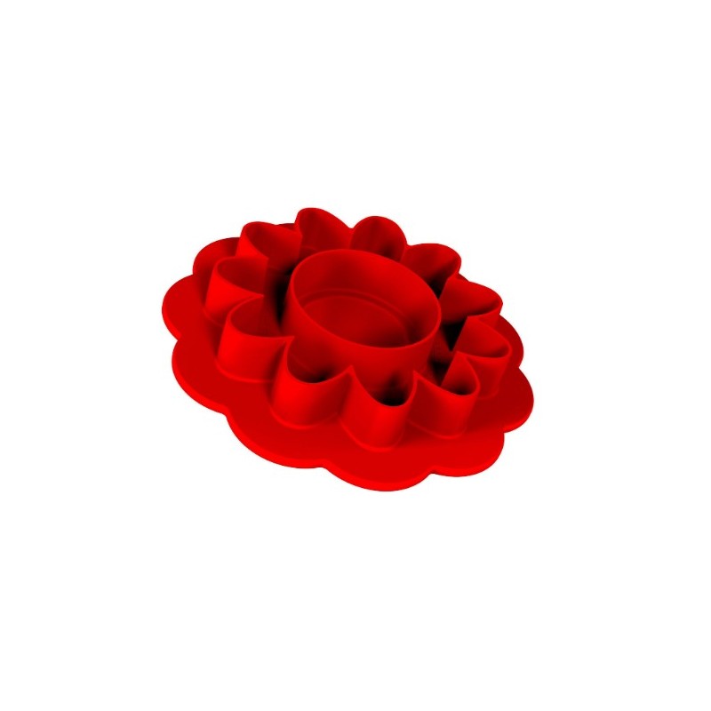 PLAQUE SILICONE 300X175 - 8 fleurs daisy Ø 58xht41 mm - 62ml