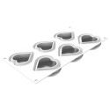 PLAQUE SILICONE 300X175 - 6 cœurs heartix 78x70xht30 mm - 85ml