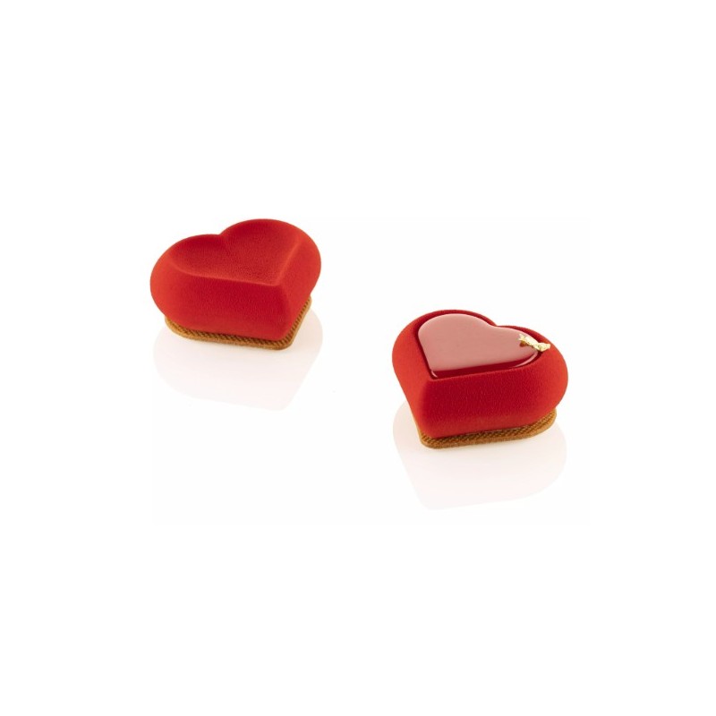 PLAQUE SILICONE 300X175 - 6 cœurs heartix 78x70xht30 mm - 85ml