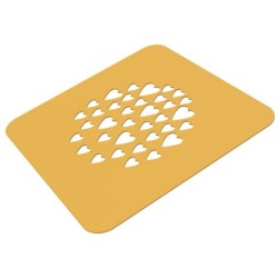 POCHOIR SILICONE - Motif coeurs Ø 100xht1 mm (lot de 2)