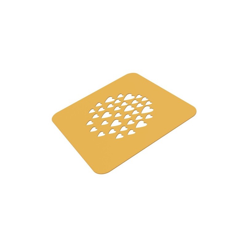 POCHOIR SILICONE - Motif coeurs Ø 100xht1 mm (lot de 2)