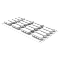 PLAQUE SILICONE 300X175 - 20 éclairs 55x17xht17 mm - 14ml