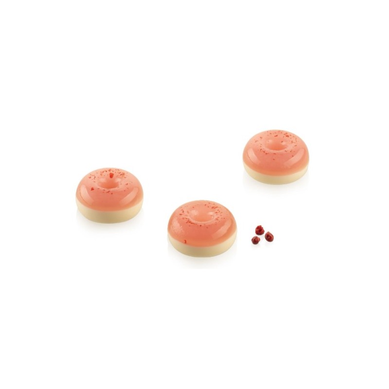 PLAQUE SILICONE 300X175 - 18 donuts Ø 34xht16.5 mm - 12ml