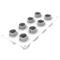 PLAQUE SILICONE 300X175 - 8 taki Ø 50xht70 mm - 98ml