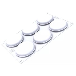 KIT PLAQUE SILICONE 300X175 - 6 sweet ronds Ø 80xht21 mm - 95ml