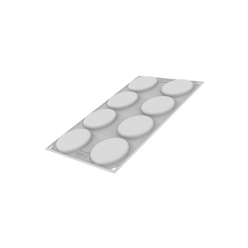 PLAQUE SILICONE 300X175 - 8 macarons Ø 65xht17 mm - 45ml