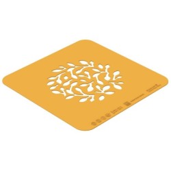 POCHOIR SILICONE - Motif rameaux Ø 100xht1 mm (lot de 2)