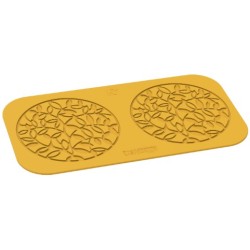 PLAQUE SILICONE 320X170 - 2 décor exotiques Ø 140xht1.7 mm