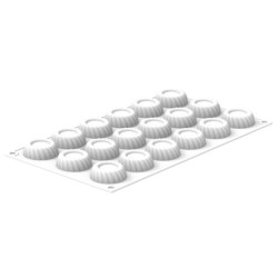 PLAQUE SILICONE 300X175 - 18 gâteaux Ø 40xht15 mm - 14ml