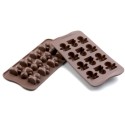 PLAQUE SILICONE CHOCOLAT - 12 bonhommes 33x34xht17 mm - 8ml