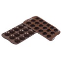 PLAQUE SILICONE CHOCOLAT - 18 1/2 ballons Ø 27xht14 mm - 8ml