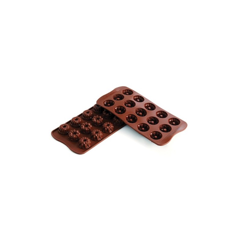 PLAQUE SILICONE CHOCOLAT - 12 sujets fantasia 28.5xht15 mm - 6.5ml