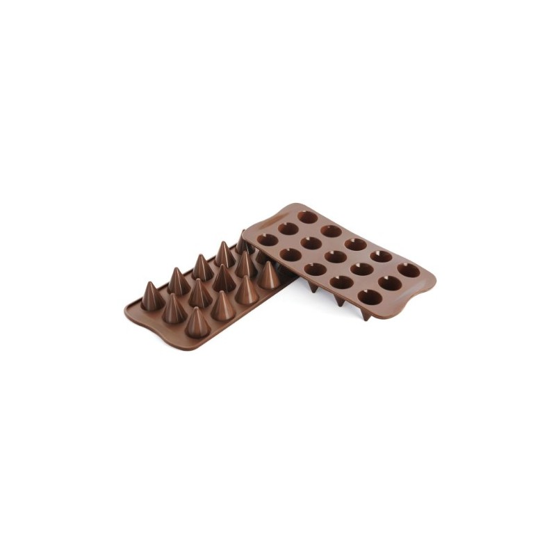 PLAQUE SILICONE CHOCOLAT - 15 cônes Ø 26xht28 mm - 7.5ml