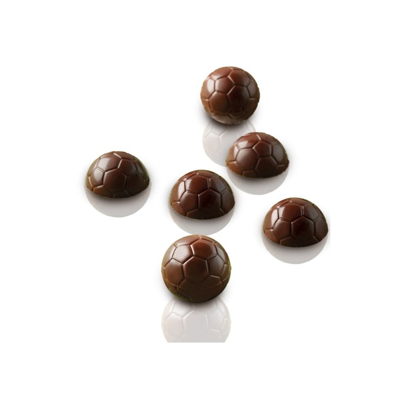 PLAQUE SILICONE CHOCOLAT - 18 1/2 ballons Ø 27xht14 mm - 8ml