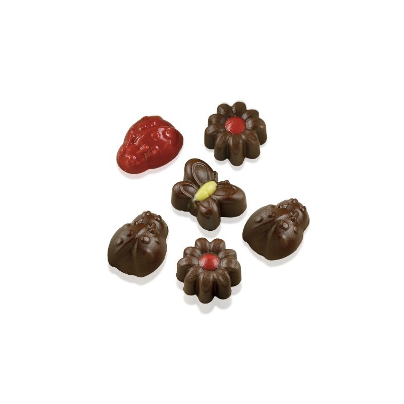 PLAQUE SILICONE CHOCOLAT - 15 sujets springlife 36x26xht15 mm - 7.5ml