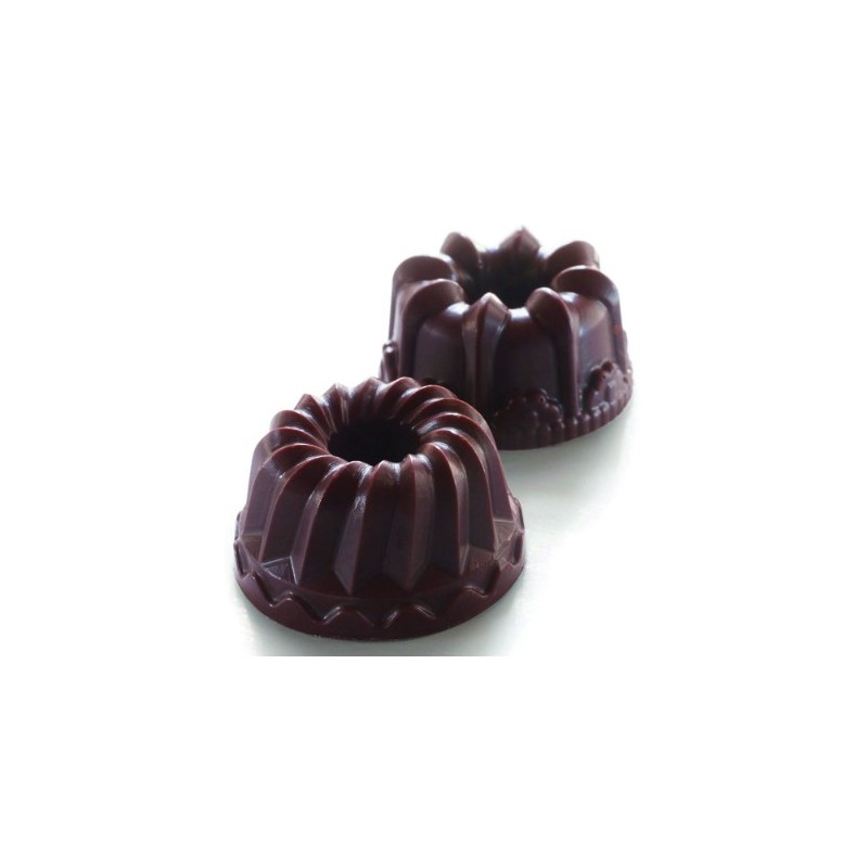 PLAQUE SILICONE CHOCOLAT - 12 sujets fantasia 28.5xht15 mm - 6.5ml