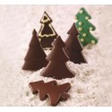 PLAQUE SILICONE CHOCOLAT - 4 sapins 56x75xht8 mm - 13ml