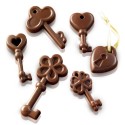 PLAQUE SILICONE CHOCOLAT - 6 clefs et 2 cadenas 107x21xht17 mm - 7.5 
