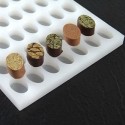PLAQUE SILICONE CHOCOLAT - 49 ovales 32x21xht14 mm
