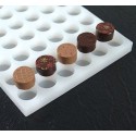 PLAQUE SILICONE CHOCOLAT - 54 ronds Ø 26xht14 mm